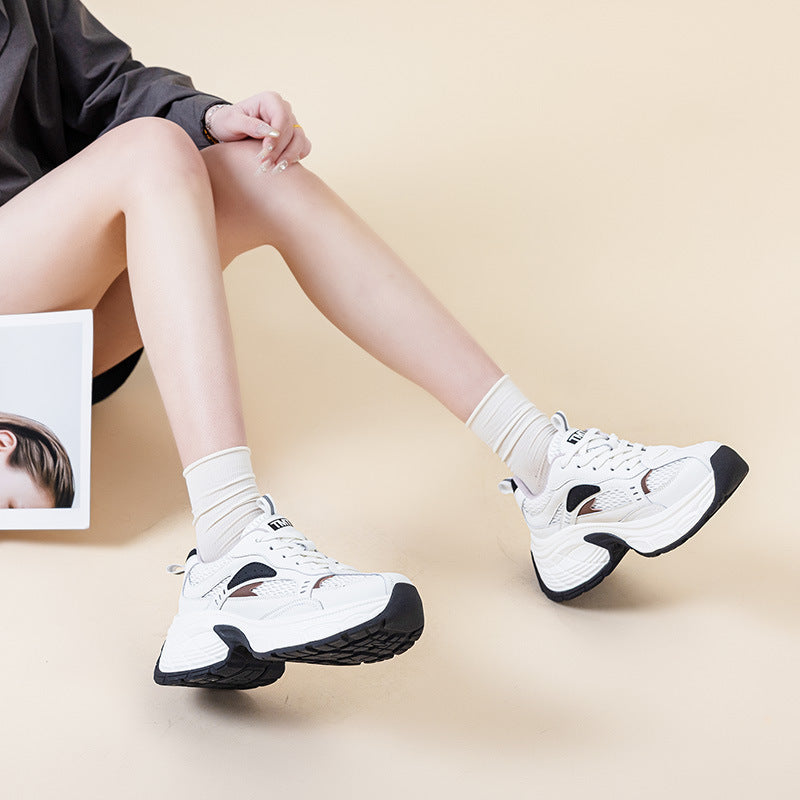 Women's Spring Thick Bottom Heightened Daddy Breathable Women's Shoes