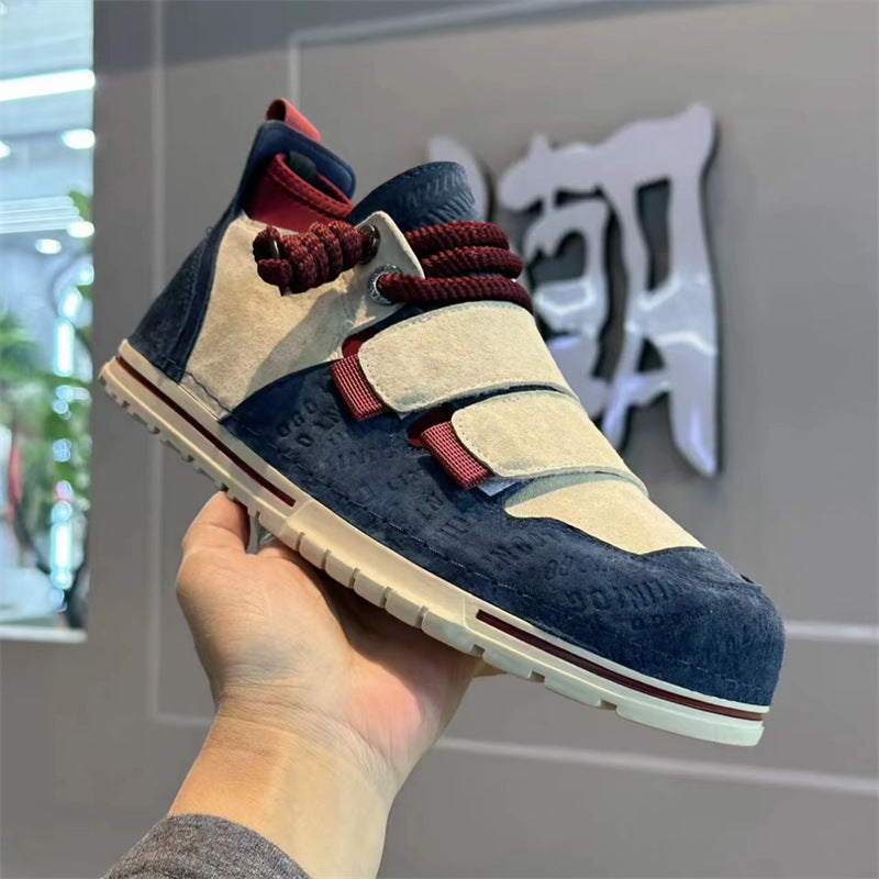 Winter Flat Soft Bottom Skateboard Plus Veet Portable Men's Sports Shoes