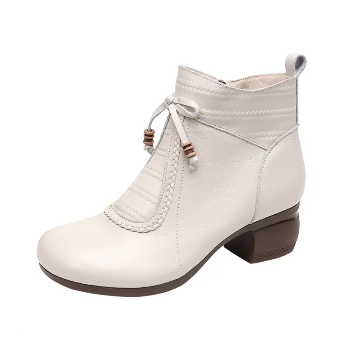 Women's Genuine Ethnic Style Retro Comfort Round Toe Mid Women's Shoes