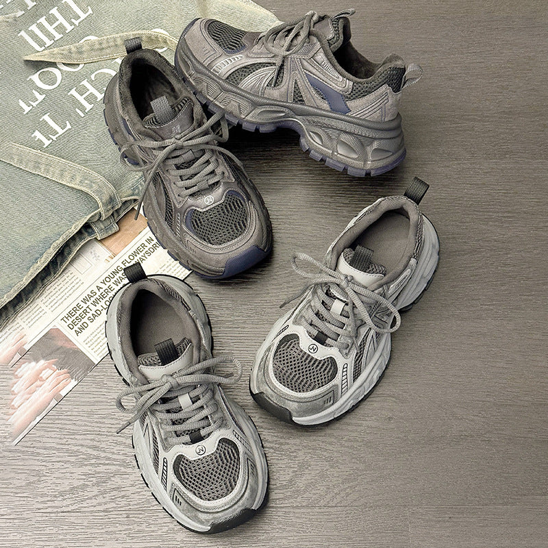 Running Leisure Thick Bottom Height Increasing Women's Sports Shoes