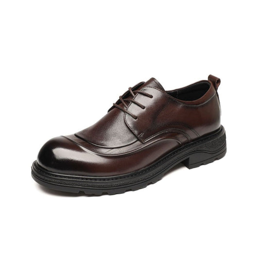 Men's First Layer Cowhide Formal Business Big Toe Leather Shoes