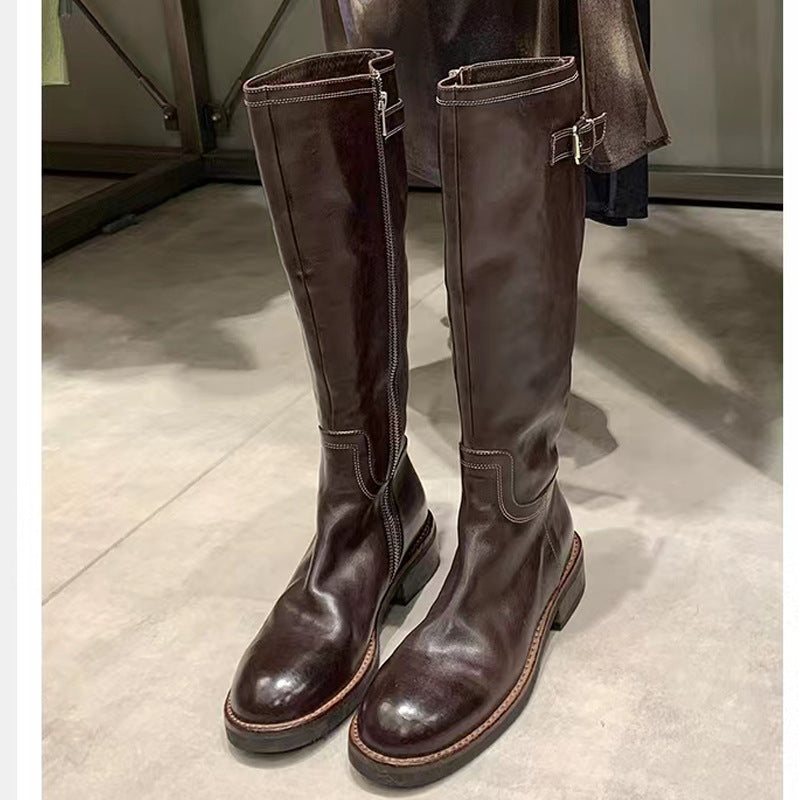 Inside Outside Full Horse Thick Bottom Boots