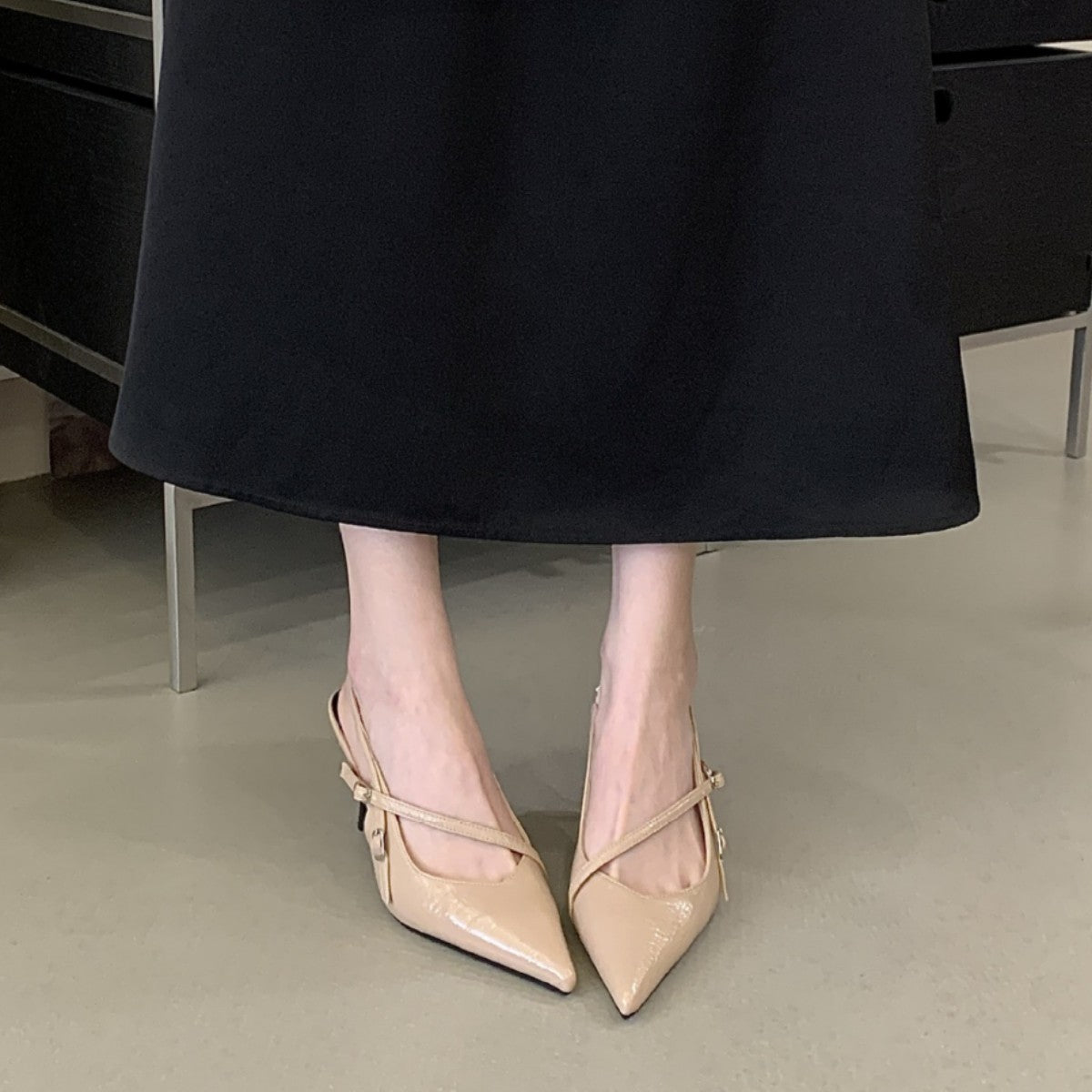 Women's Spring Stiletto Elegant Slimming French Belt Women's Fashion Shoes