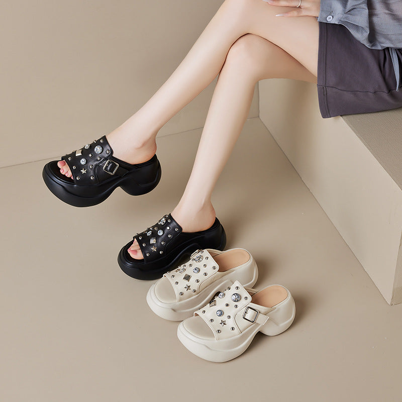 Soft Bottom Platform High Outer Wear Heels
