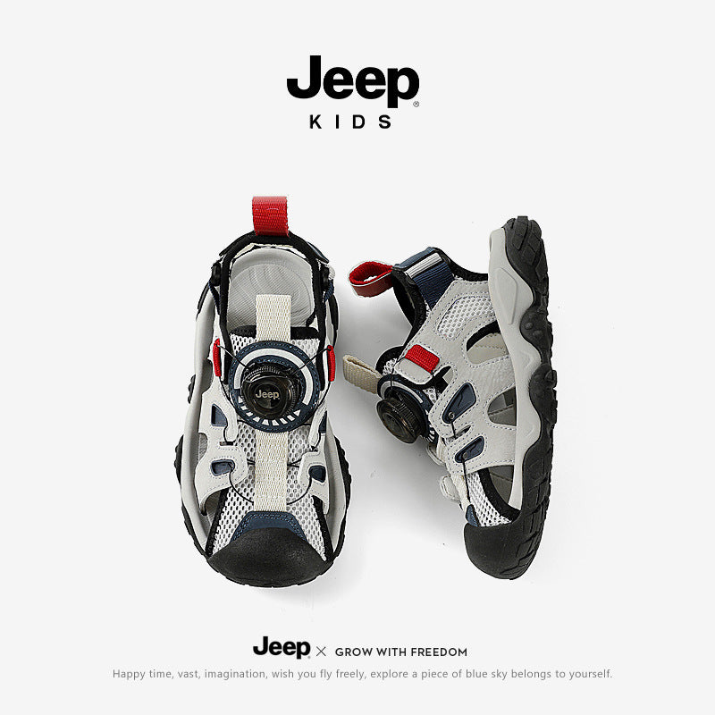 Children's Beach Summer Breathable Rotating Button Soft Kid's Sandals