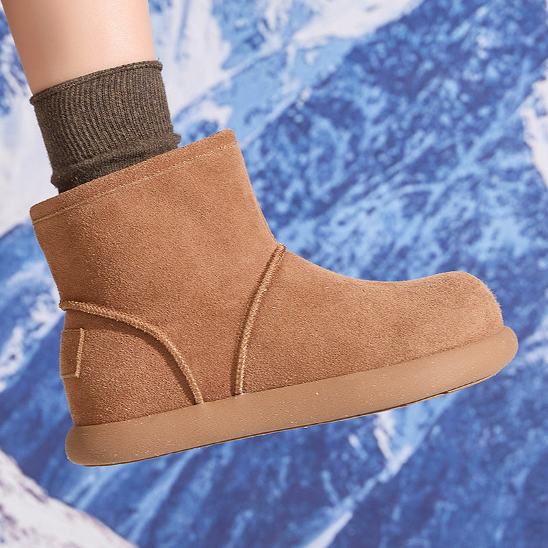 Women's Increasing Insole Fleece-lined Thickened Fur Integrated Small Potatoes Length Thermal Boots