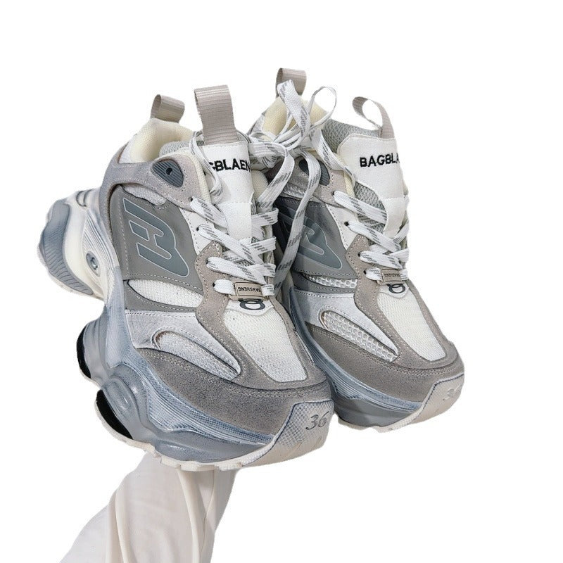 Thick Bottom Increased Mesh Wide Version Lovers Sneakers