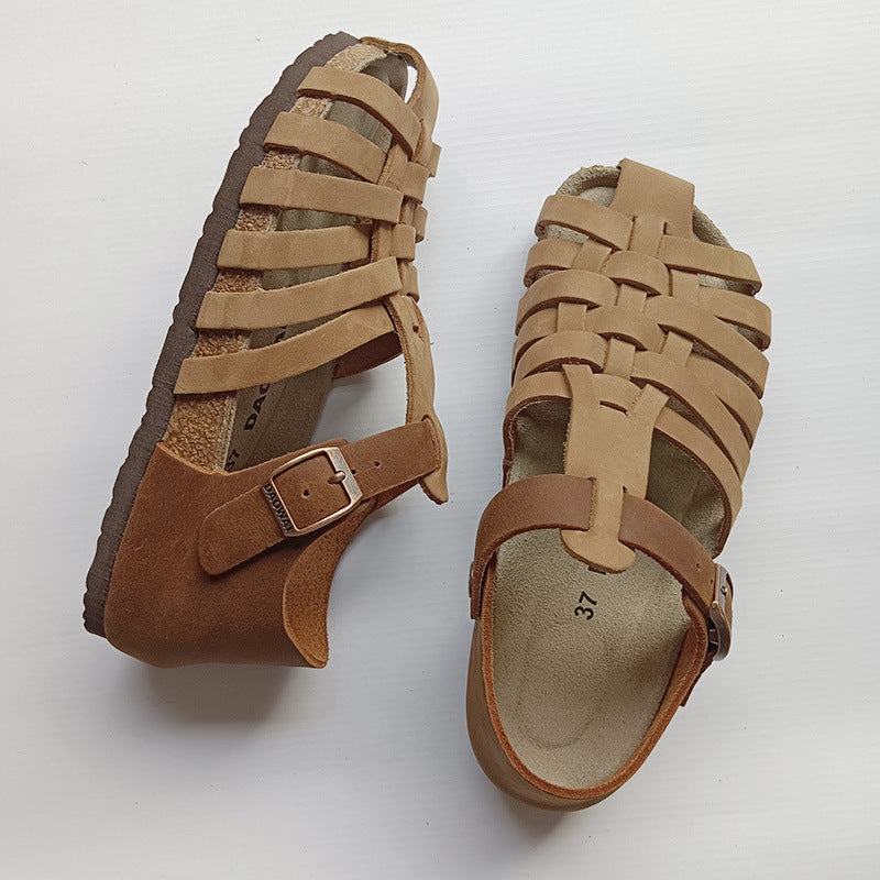 Women's Roman Outside The Island Wrapped Woven Sandals