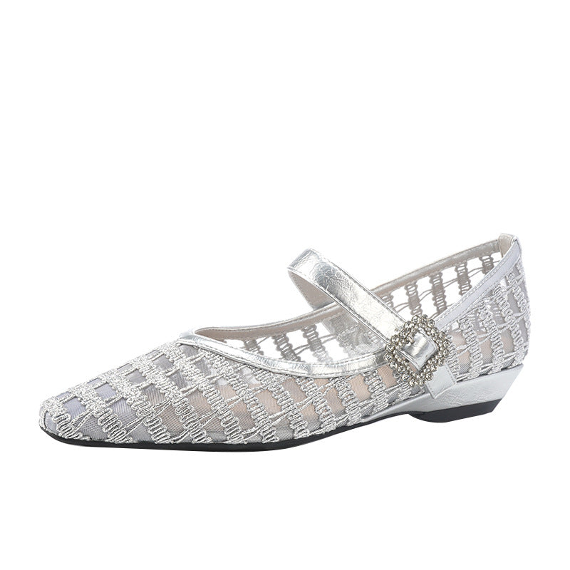 Women's Jane Wedge Small Square Toe Flat Women's Shoes