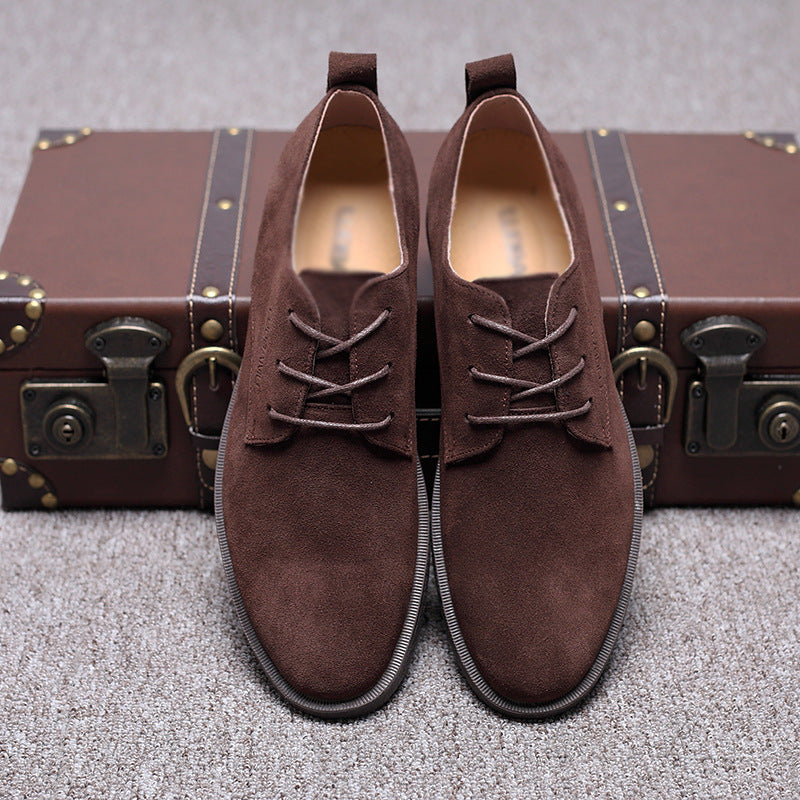 Men's Matte Derby Breathable Suede Plus Size Casual Shoes