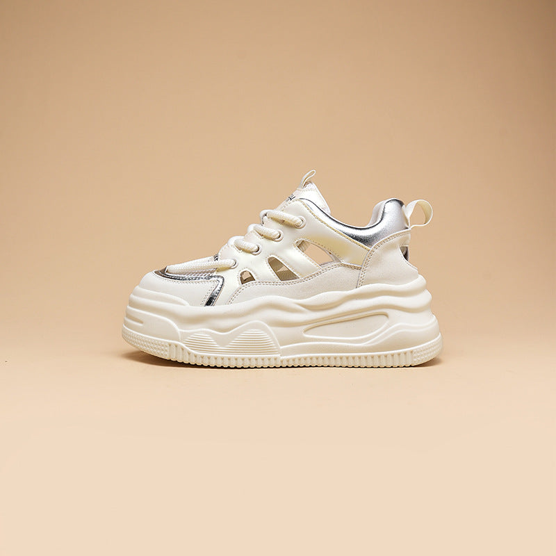 Women's Summer Breathable Clunky Thick Bottom Platform Leisure Hidden Women's Sports Shoes