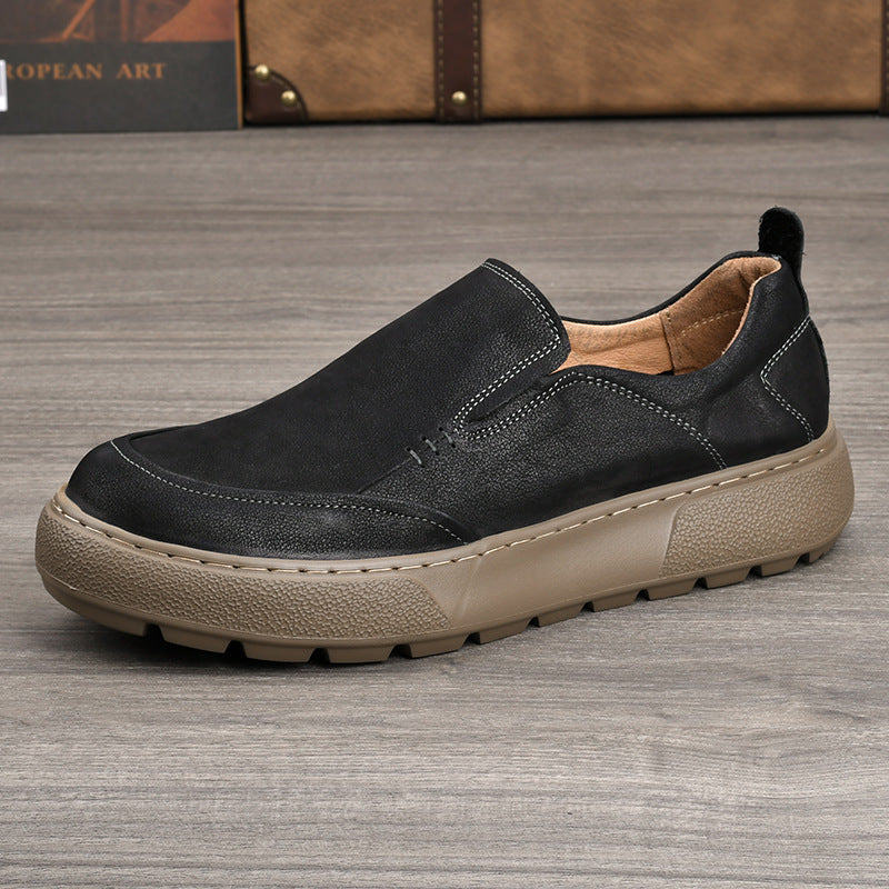 Men's Breathable Full Grain Cowhide Outdoor Sports Sneakers
