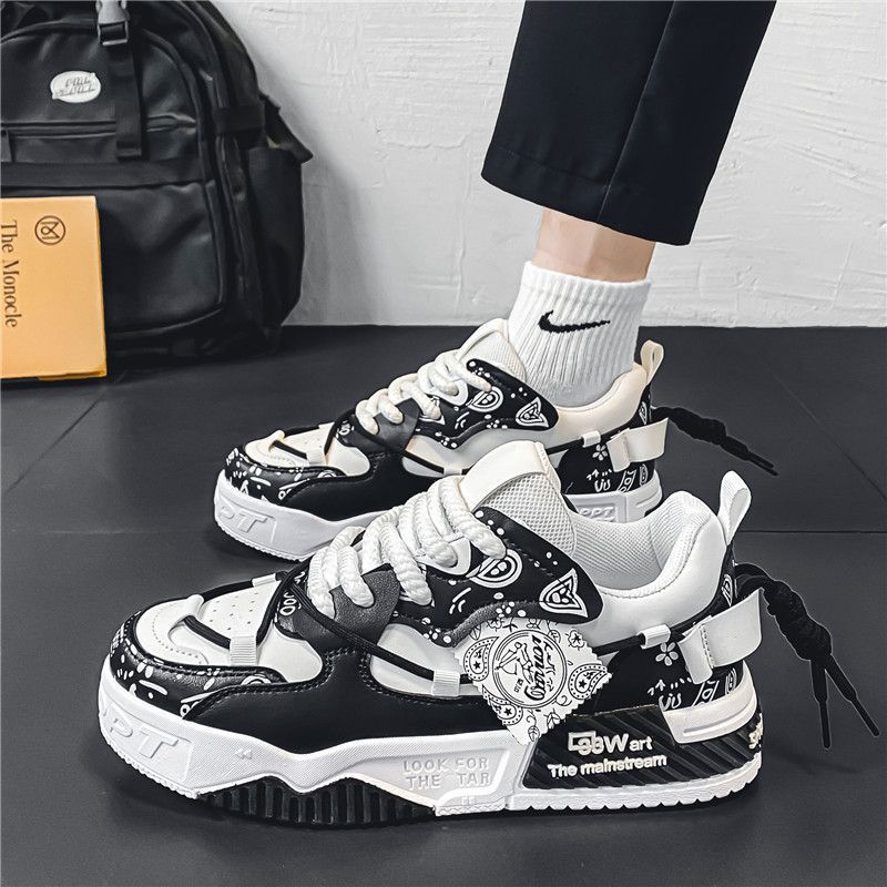 Men's Versatile Niche Flat Sports Platform Height Casual Shoes