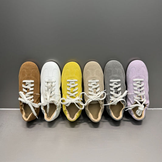 Women's Retro Loose Pleated German Training Thin Low Comfortable Women's Sports Shoes