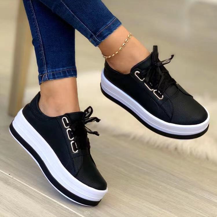 Women's Size Pumps Round Head Thick Bottom Casual Shoes