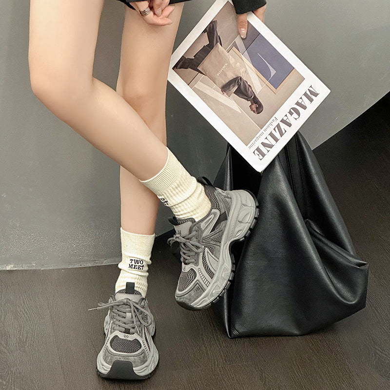 Running Leisure Thick Bottom Height Increasing Women's Sports Shoes