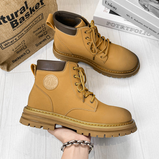 Women's & Men's Couple British Style Worker Big Toe Martin Boots