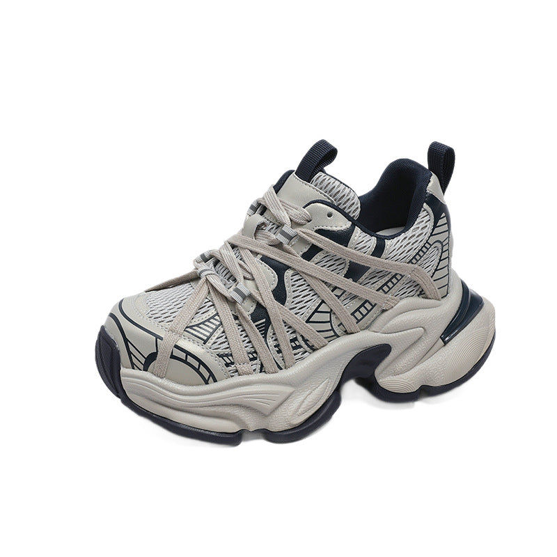 Women's Dad Thick-soled Breathable Mesh Height Increasing Sneakers