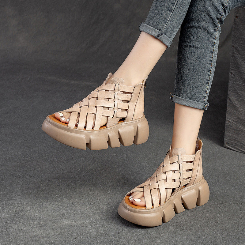 Women's Bottom Breathable Candy Color Comfortable Roman Sandals