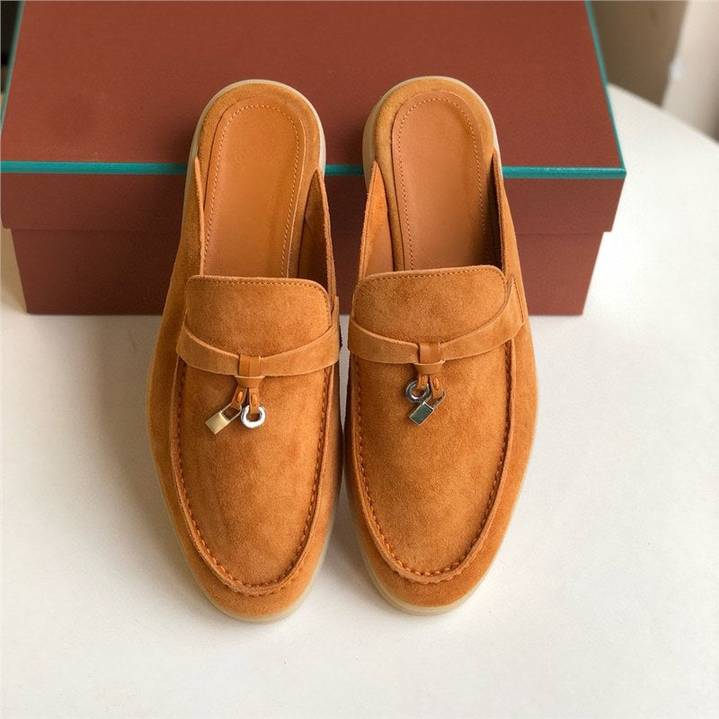 Women's Outer Wear Fashion Genuine Flat Mules Slippers