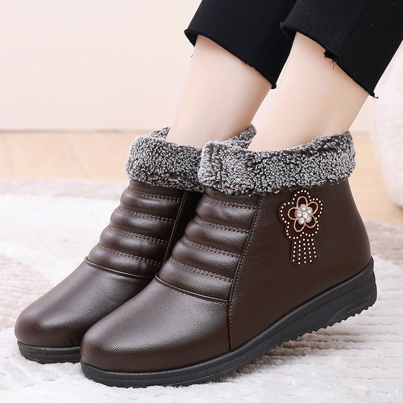 Size Keep Warm Comfortable Veet Flat Women's Shoes