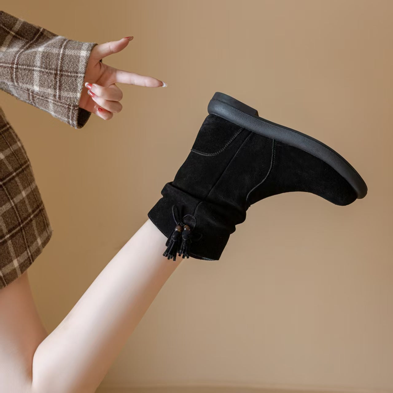 Women's Style Retro Knee-high Versatile Fashion Martin Boots