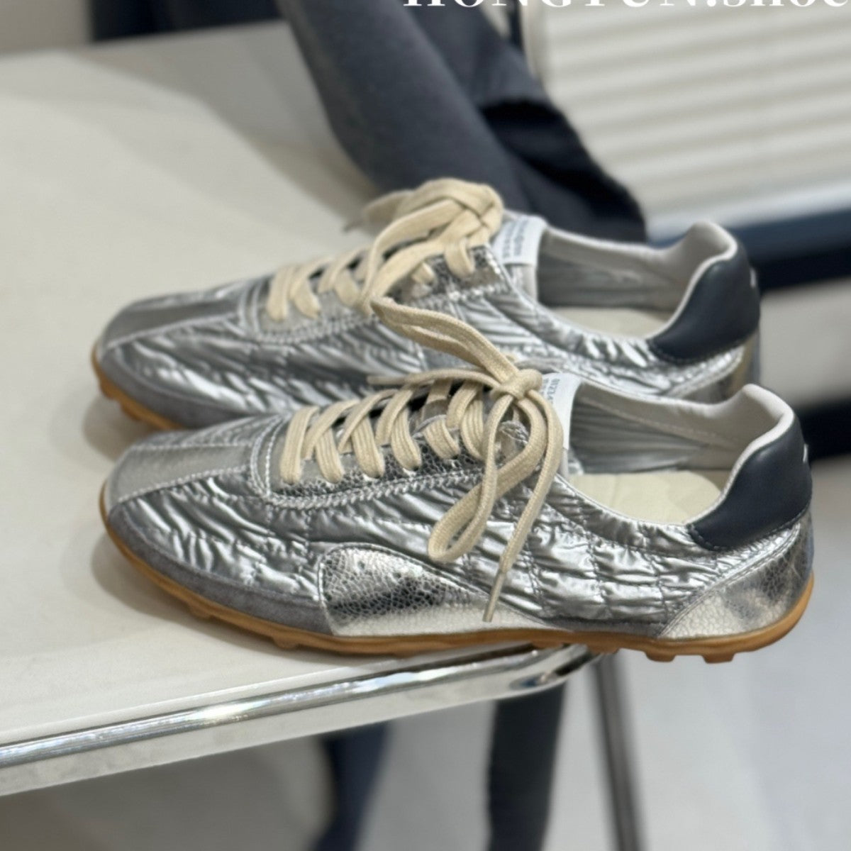Women's Style Retro Color Matching German Training Spring Casual Shoes