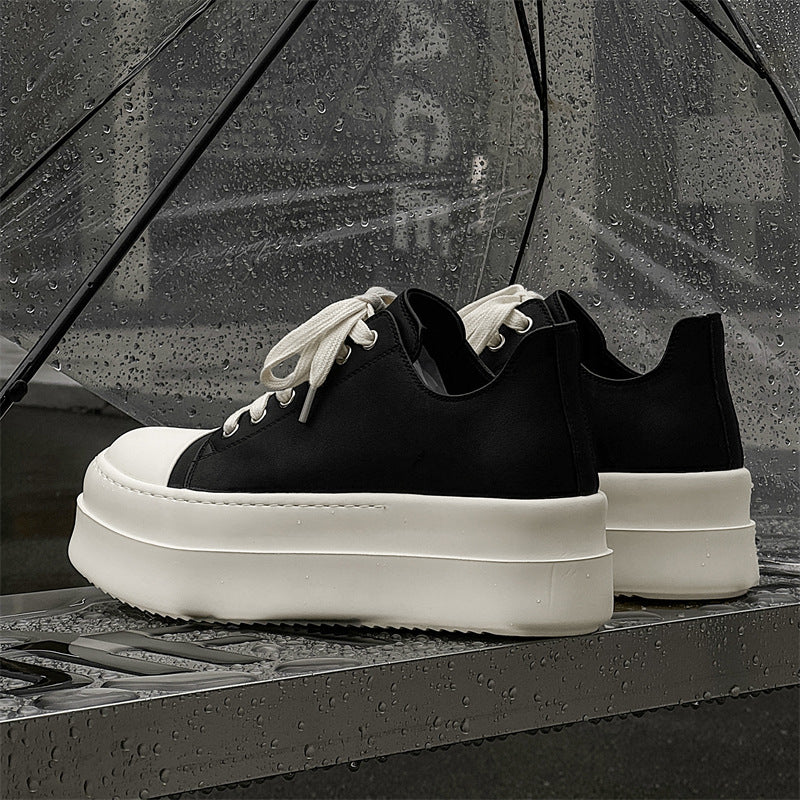 Men's Inner Height Increasing Board Fashion Big Canvas Shoes