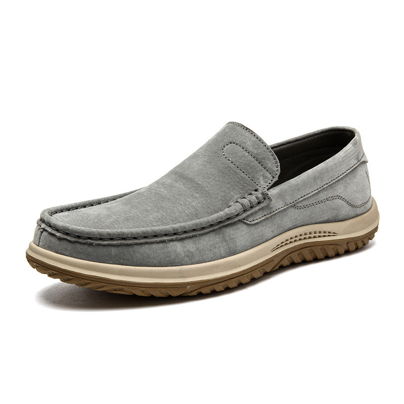Men's Suede Tods Korean Fashion Slip-on Breathable Casual Shoes