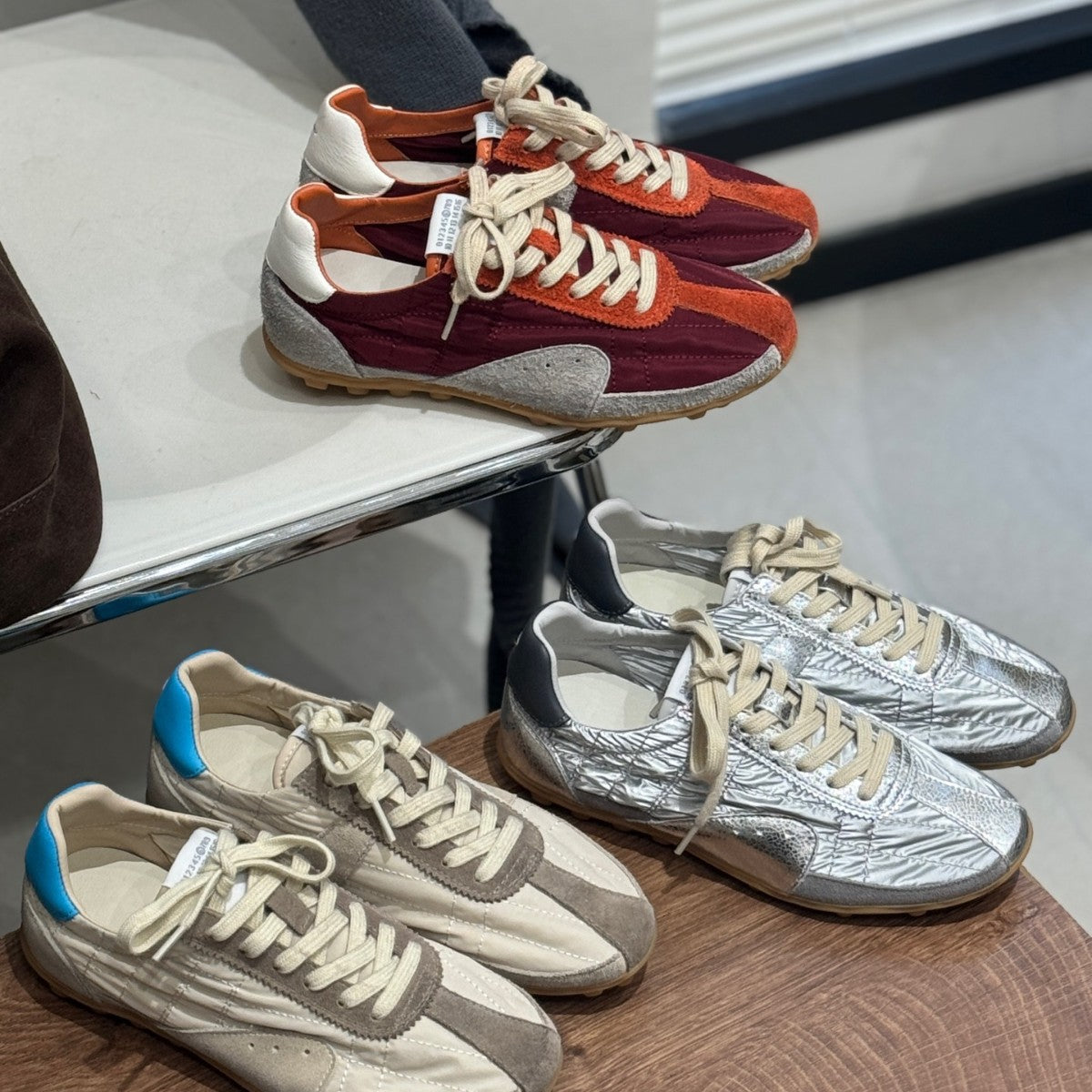 Women's Style Retro Color Matching German Training Spring Casual Shoes