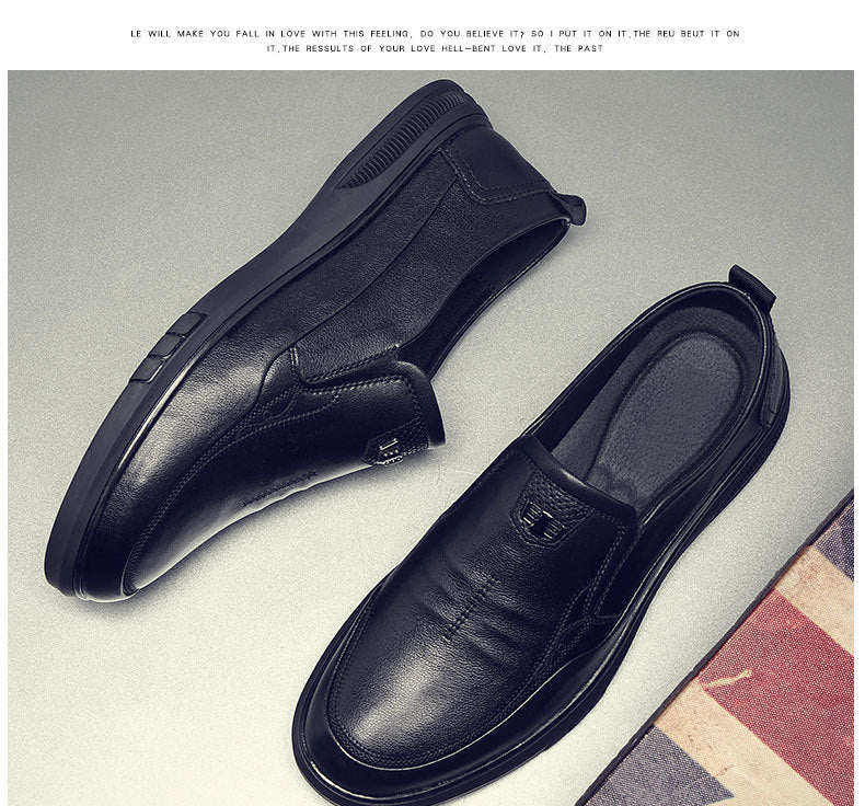 Men's Degrees Business Soft Bottom Slip-on Breathable Leather Shoes