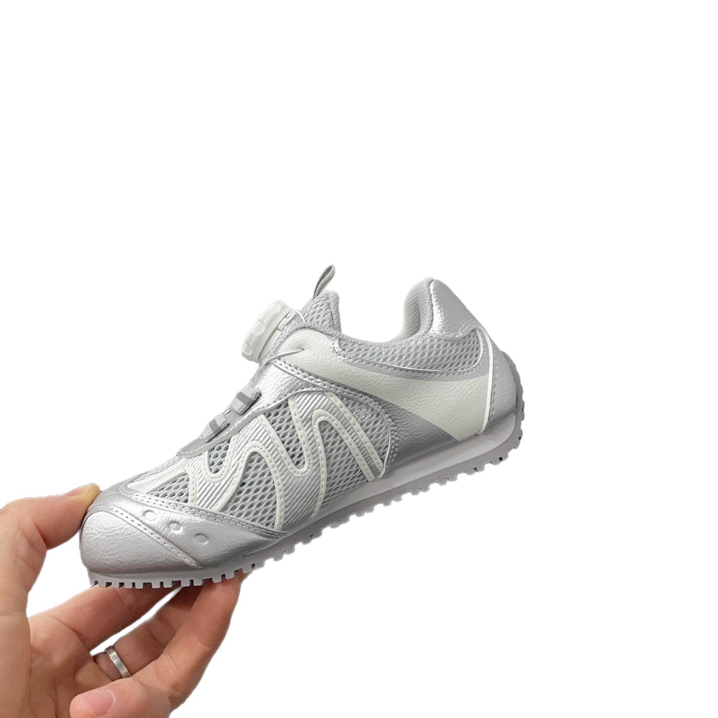 Children's Retro Style Light Comfortable Outdoor Rotating Button Children's Sports Shoes
