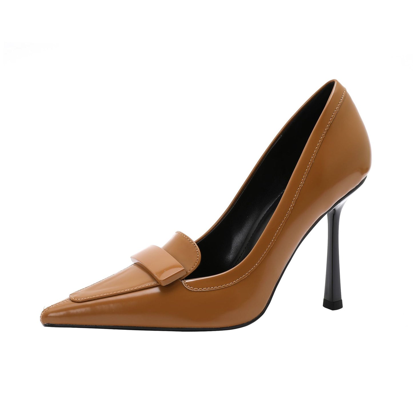 Pointed Toe Adult Lady Like Woman Classy Business Black Thin Heels