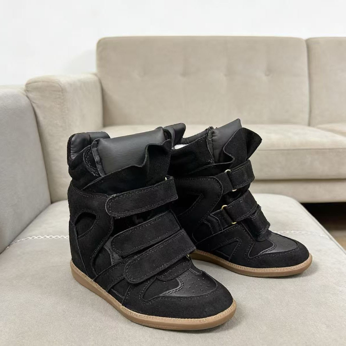 Women's Height Increasing Insole Wedge Color Matching Women's Casual Shoes