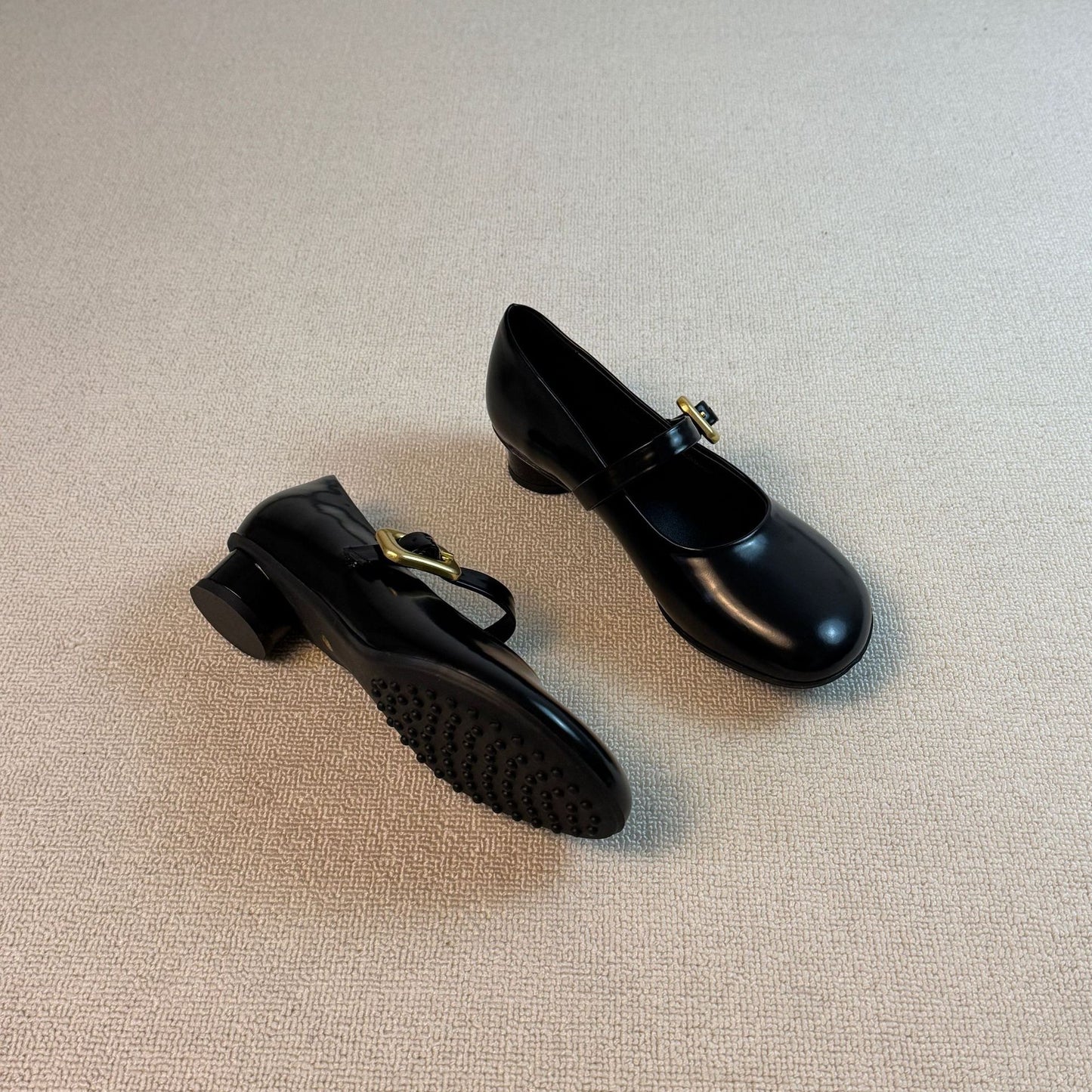 Women's Retro Round Toe Shallow Mouth Mary Women's Fashion Shoes