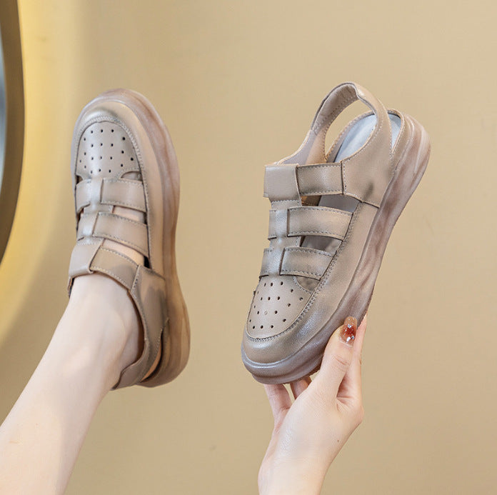 Women's Genuine Retro Breathable Summer Hollowed Toe Sandals