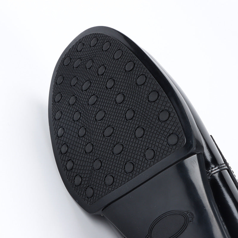 Men's Business Trend Stylish Slip-on Black Commute Leather Shoes