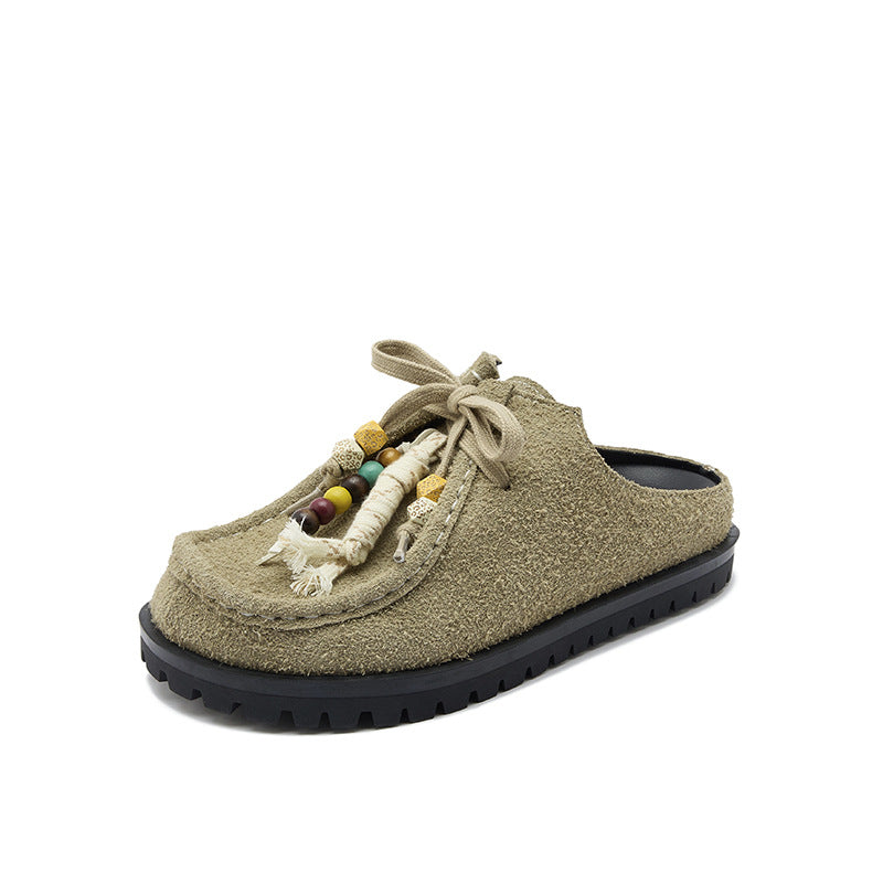 Women's Cowhide Version Kangaroo Retro Sports Style Casual Shoes