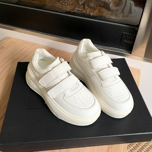 Women's Chubby Smiley Face Velcro Thick Sole Casual Shoes