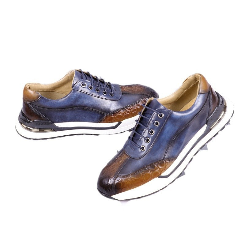 New Charming Men's Genuine Cowhide Pure Men's Casual Leather Shoes