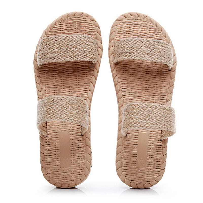 Women's Straw Summer Outdoor Wear Fashion Flat Travel Sandals