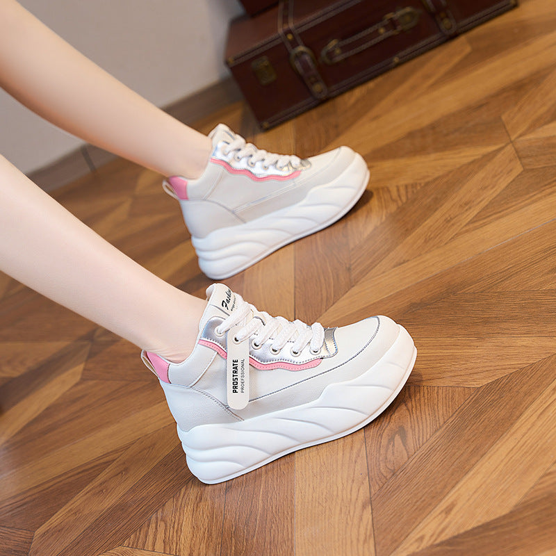 Women's Thick-soled Heightened Daddy Genuine Trendy Muffin Sneakers