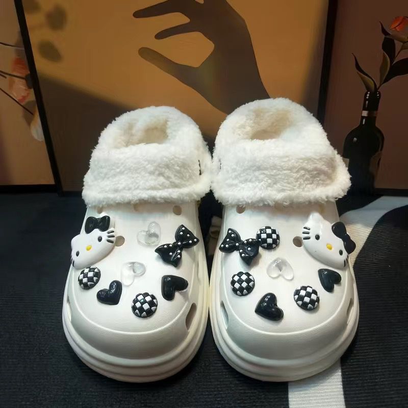 Women's Winter Fleece-lined Warm Cute Couple Cotton Home Women's Shoes