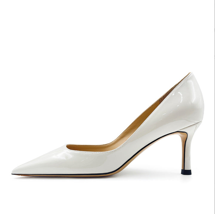 Sheepskin High Pointed Toe Pumps Stiletto Women's Fashion Shoes