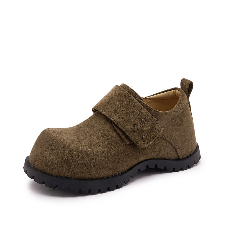 Women's Hidden Big Head Derby Thick Bottom Belt Women's Casual Shoes