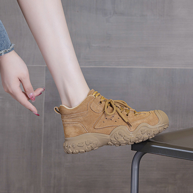 Women's Platform Martin Genuine Summer Short Retro Outdoor Women's Leather Boots