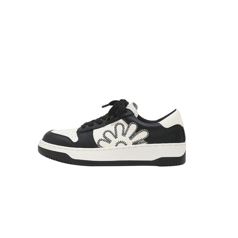 Women's Toe Platform White Sports Small Daisy Casual Shoes