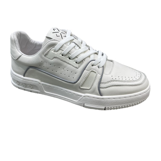 Men's Genuine White Top Layer Cowhide Panda Men's Shoes