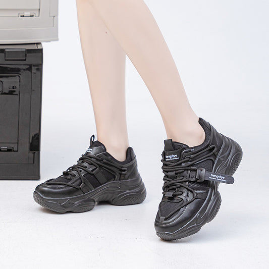 Women's Feet Dad Spring White Sports Plus Sneakers