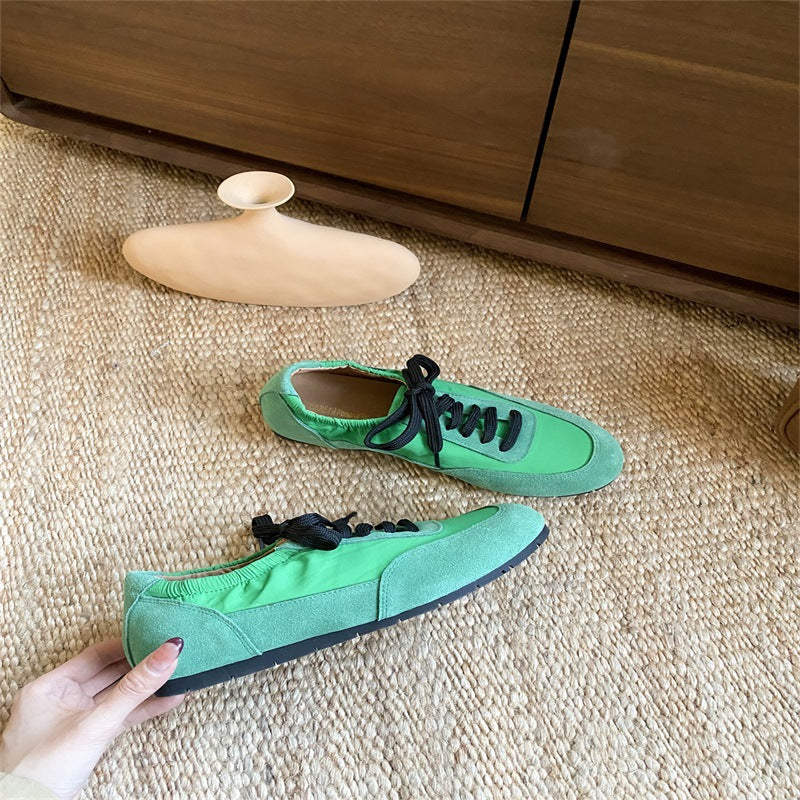 Women's Dress Spring Soft Bottom Square Toe Retro Sneakers